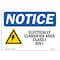Signmission OSHA Notice, 3.5" Height, Electrically Classified Area Sign With Symbol, 5" X 3.5", Landscape OS-NS-D-35-L-11704 - alternate 1